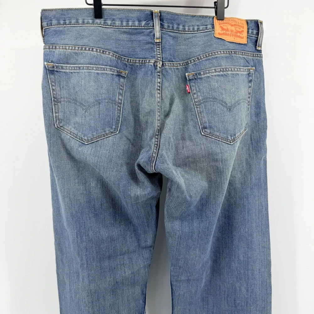 Levis 569 Loose Straight Jeans Medium Wash Baggy Denim 38x33 Blue